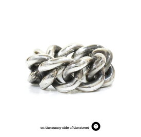 on the sunny side of the street オンザサニーサイドオブザストリート610-286 Silver Hollow Curb link Chain Ring シルバー チェーン リング メンズ レディース
