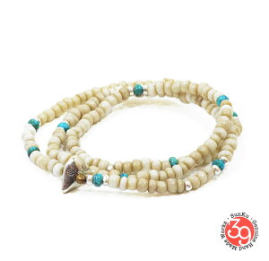 Sunku/39/TNLTD-024 Antique Beads Necklace & Bracelet White/Turquoise AeB[Nr[YuXbgNecklace/lbNXSilver925/Vo[/BRASS/^JAeB[N/^[RCY/TurquoiseANZT[