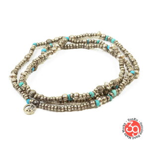 Sunku/39/TNSK-084 Silver & Turquoise Beads Long Necklace W/PeacelbNX/uXbg/ANbgSilver925/Vo[BRASS/^JAeB[NE^[RCY/TurquoiseANZT[