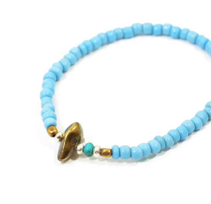 楽天市場】Sunku/39/サンクLTD-017 Antique Beads Bracelet Sax 