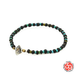 Sunku/39/TNLTD-015 Antique Beads Bracelet Black x Turquoise AeB[Nr[YuXbgBracelet/uXbgSilver925/Vo[/BRASS/^JAeB[N/^[RCY/TurquoiseANZT[