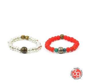 Sunku/39TNSunku SK-031 White Heart & Silver Beads RingAeB[Nr[YOring/OSilver925/Vo[/BRASS/^JAeB[NY/fB[XANZT[