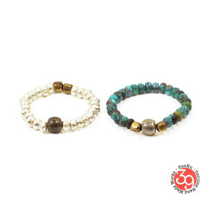 Sunku/39TNSunku SK-031 TUQ Turquise & Silver Beads Ring^[RCYr[YOring/OSilver925/Vo[/BRASS/^JAeB[NY/fB[XANZT[