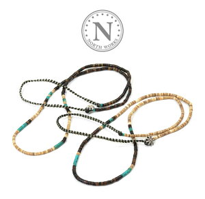 �m�[�X���[�N�X D-608 Shell & TQ Heishi Necklace �^�[�R�C�Y �V�F�� �V���o�[ �l�b�N���X