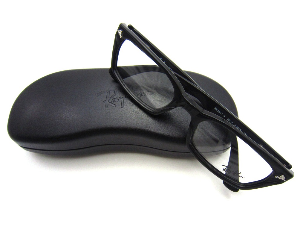 レイバン メガネ Ray-Ban RX5017A-2000（52）（調光レンズ 調光サングラスセット）大人気のクロセルフレーム メンズ レディース 男女兼用