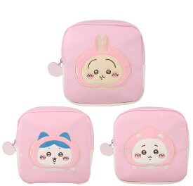 スクエアポーチ ちいかわピーチ雑貨シリーズ ちいかわ / ハチワレ / うさぎ ピーチシリーズ chiikawa かわいい メイクポーチ 小物入れ アクセポーチ ポーチ コスメポーチ 旅行 メイク入れ お泊り