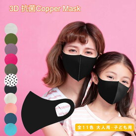 抗菌カッパーマスク 1枚入り (送料無料) 大人用 子ども用 レギュラーサイズ 立体 ポリウレタン 花粉 抗菌マスク ウイルス対策 洗えるマスク 3D COPPER MASK 機能性マスク ファッションマスク UVカット UPF50+ 速乾 高機能