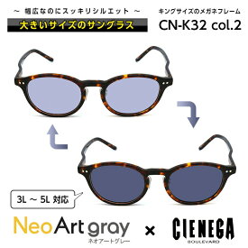 大きいサイズ サングラス 調光 ネオアート シェネガ CIENEGA CN-K32 C-2 メンズ 男性 ビジネス カジュアル ウェリントン