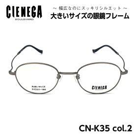 大きいサイズ メガネ フレーム シェネガ CIENEGA CN-K35 C-2 メンズ 男性 ビジネス カジュアル ボストン