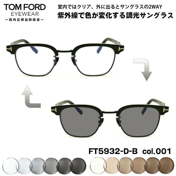 楽天市場】トムフォード 調光 サングラス FT5932DB (TF5932DB) col.001 