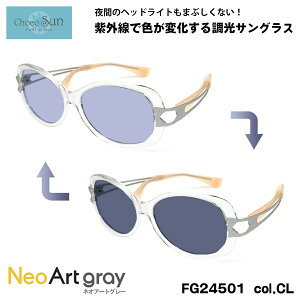 ちょこサン 調光 サングラス ネオアート FG24501 col.CL 57mm ChocoSun 鼻に跡がつかない UVカット 紫外線カット