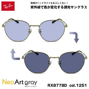���C�o�� ���� �T���O���X �l�I�A�[�g RX8778D (RB8778D) 1251 52mm Ray-Ban UV�J�b�g ��ԉ^�]�\