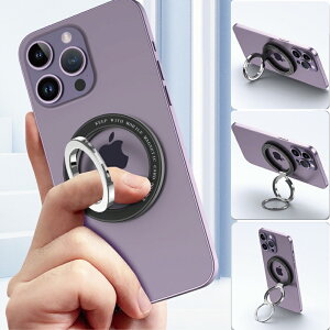 iPhone 16 15 14 13 12 スマホリング Magsafe スタンド マグネット フィンガーリング バンカーリング リング スマホホルダー スマホスタンド スマホ リング iPhone Android マグセーフ 充電 マグネットリ