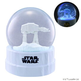 【お買い物マラソンP10倍】 スターウォーズ STARWARS スノードーム AT-AT 彩色 エピソード5 置時計 インテリア 時計 光る スノーグローブ snowglobe