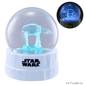 【お買い物マラソンP10倍】 スターウォーズ STARWARS スノードーム AT-AT クリア ホス エピソード5 置時計 インテリア 時計 光る スノーグローブ snowglobe