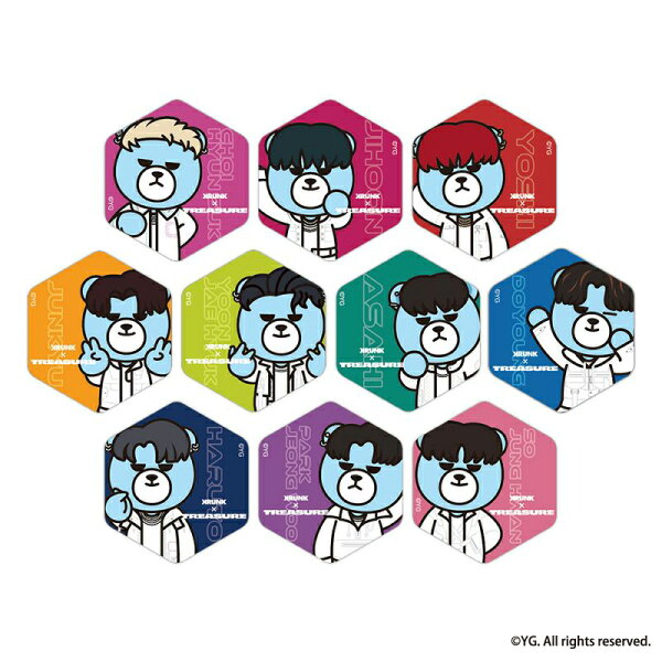 KRUNK×TREASURE ハニカムアクリルマグネット【ポスト投函発送可能】