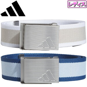 adidas Golf �A�f�B�_�X �S���t ���K�i ���o�[�V�u�� �X�g���C�v �E�F�r���O �x���g 2026�V���i �u KVM08 �v ���f�B�X���f�� �y���X�݌ɕi�z