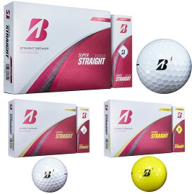 【7/20 エントリー/抽選で最大100%ポイントバック】 BRIDGESTONE GOLF ブリヂストンゴルフ日本正規品 SUPER STRAIGHT スーパーストレート 2025新製品 ゴルフボール 1ダース(12個入) 【当店在庫品】