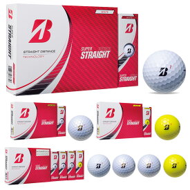 【4/20 エントリー/抽選で最大100%ポイントバック】 BRIDGESTONE GOLF ブリヂストンゴルフ日本正規品 SUPER STRAIGHT スーパーストレート 2023モデル ゴルフボール 1ダース(12個入) 【あす楽対応】