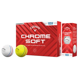 Callaway キャロウェイ日本正規品 CHROME SOFT TRIPLE TRACK クロムソフト トリプルトラック 2024新製品 ゴルフボール 1ダース(12個入) 【あす楽対応】