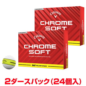 y܂Ƃߔz yiz Callaway LEFC{Ki CHROME SOFT 360° YELLOW STRIPE N\tg 360° CG[XgCv 2025f St{[ 2_[XpbN(24) yX݌ɕiz