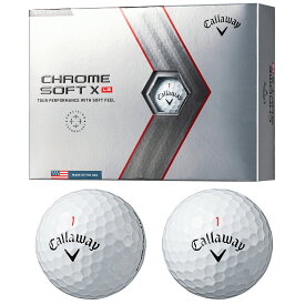 Callaway キャロウェイ日本正規品 CHROME SOFT X LS クロムソフト エックス ロースピン 2022モデル ゴルフボール1ダース(12個入) 【あす楽対応】