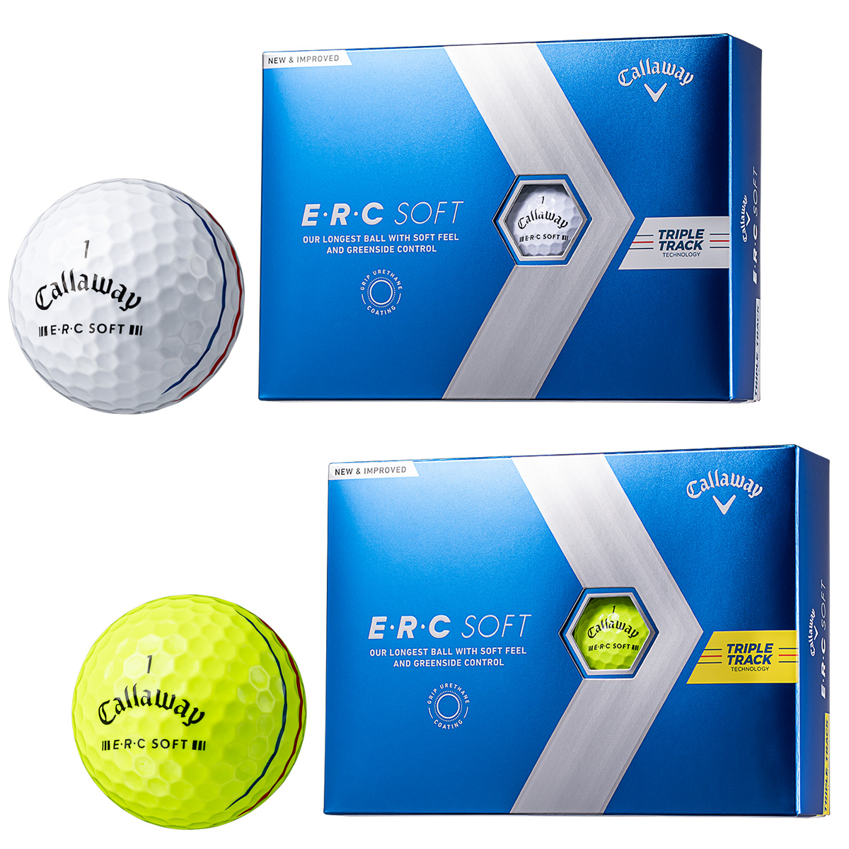 Callaway キャロウェイ日本正規品 ERC SOFT(イーアールシーソフト) 2023新製品 ゴルフボール1ダース(12個入) 「ERC SOFT 23 TRPL TRK」 