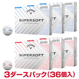 【11/11まで エントリーで最強配送10倍】 【まとめ買い】 Callaway キャロウェイ 日本正規品 SUPER SOFT SPLATTER 360 スーパーソフト スプラッター 2025新製品 ゴルフボール3ダースパック(36個入)