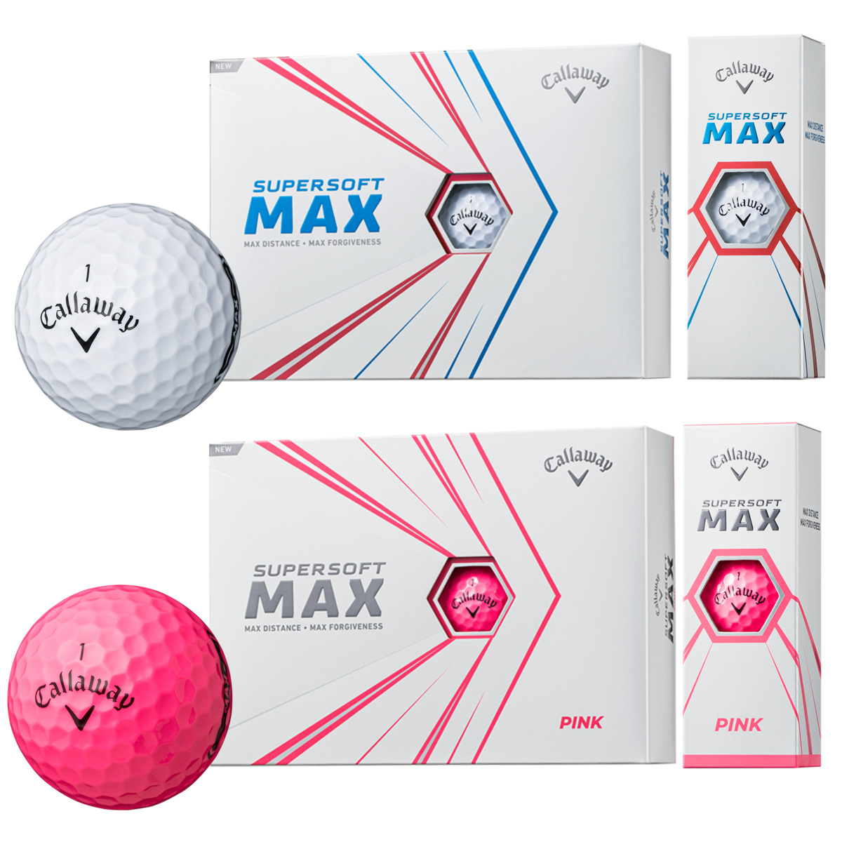 大きなサイズだから打ちやすさもマックス Callaway アイテム勢ぞろい キャロウェイ 日本正規品 税込 SUPER SOFT 2021新製品 ゴルフボール1ダース MAX 12個入 あす楽対応 スーパーソフトマックス
