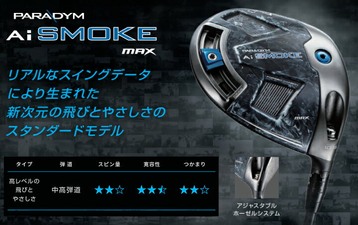 楽天市場】Callaway キャロウェイ日本正規品 PARADYM Ai SMOKE MAX 