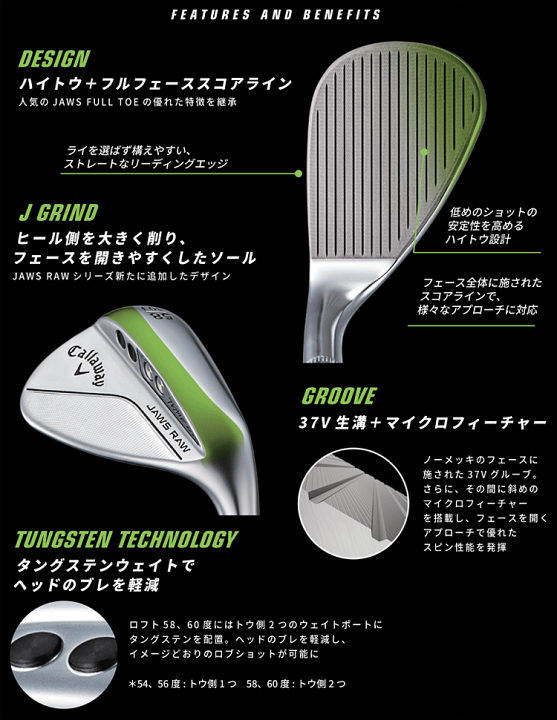 楽天市場】Callaway キャロウェイ日本正規品 JAWS RAW J GRIND