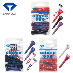 y12/1 Gg[/Iōő100%|CgobNz DAIYA GOLF _CSt Ki PRINT TEE SHORT vgeB[V[g SteB[ u S40mm(20{) TE-125 v