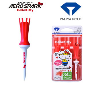 DAIYA GOLF _CSt Ki AERO SPARK TEE GAXp[NeB[ HelloKitty n[LeB Z~O SteB[ u eB[Abv34mm(3{) TEL5401 v yX݌ɕiz