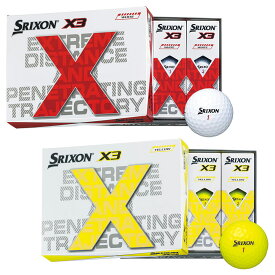 DUNLOP ダンロップ 日本正規品 SRIXON X3 スリクソン エックススリー 2022モデル ゴルフボール 1ダース(12個入) 【あす楽対応】