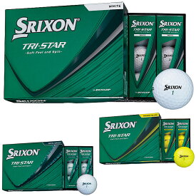 【4/20 エントリー/抽選で最大100%ポイントバック】 DUNLOP ダンロップ 日本正規品 SRIXON TRI-STAR スリクソン トライスター 2026新製品 ゴルフボール 1ダース(12個入り) 【当店在庫品】