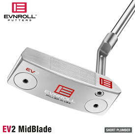 EVNROLL PUTTERS イーブンロール日本正規品 EV2 MidBlade パター SHORT PLUMBER ショートプラマー 2023モデル ツアータックブラックグリップ