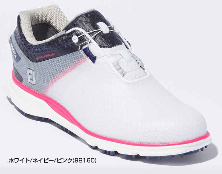 FootJoy PRO SL 女性用ゴルフシューズ ネイビー/ピンク 23.5 【公式通販】