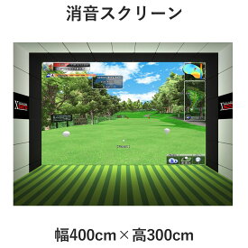 GPRO日本正規品 消音スクリーン 「標準サイズ：幅400×高300cm」 (スカイトラックオプション) 「ゴルフスイング練習用品」