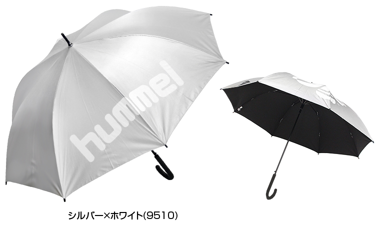 気質アップ】Hummel(ヒュンメル) UVアンブレラ 晴雨兼用ジャンプアップ日傘(銀傘) 「HFA7008EZ」 ラウンド用品・小物 