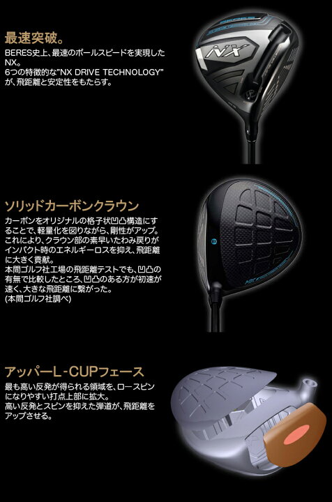 楽天市場】ホンマ HONMA GOLF 本間ゴルフ 日本正規品 BERES ベレス NX