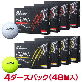 【まとめ買い】 HONMA GOLF 本間ゴルフ 日本正規品 ホンマ D1 SPEEDMONSTER スピードモンスター ゴルフボール 4ダース(48個入) 2023モデル 「 BT2302 」 【あす楽対応】