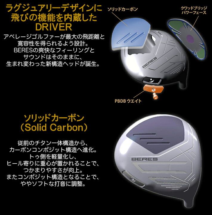楽天市場】ホンマ HONMA GOLF 本間ゴルフ 日本正規品 BERES 09 DRIVER 