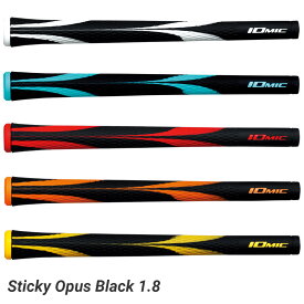 IOMIC イオミック 日本正規品 Sticky Opus Black1.8 スティッキーオーパスブラック ウッド＆アイアン用 ゴルフグリップ 単品(1本)
