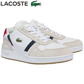 LACOSTE ラコステ 正規品 T-CLIP 0120 2 SMA メンズ ローカット レザー スニーカー 2024新製品 「 40SMA0048 」 【あす楽対応】