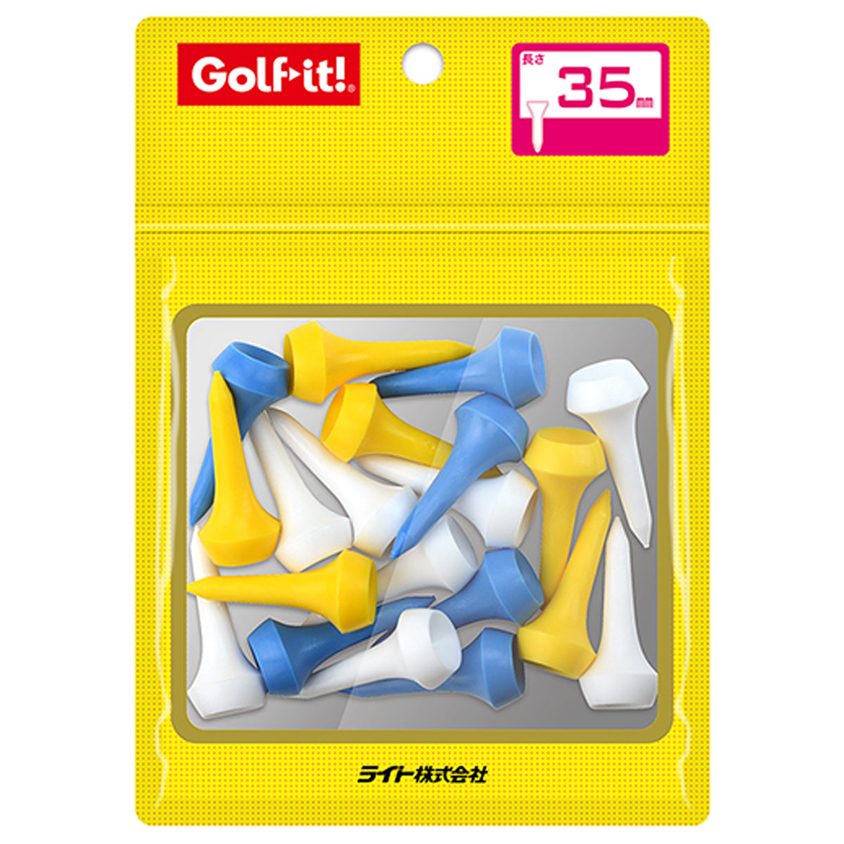 ゴルフ規則に適合 Golfit ゴルフイット LiTE ライト 格安激安 日本正規品 シェルパックアイアンティー35 大幅値下げランキング T-532 あす楽対応 全長35mm 20本入