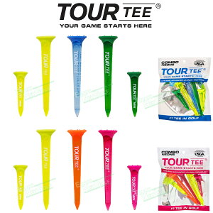 y11/1 Gg[/Iōő100%|CgobNz Golfit! StCbg Cg Ki TOUR TEE COMBO NEONS cA[eB[ R{ lI SteB[ u 5{Zbg(O80mm×3AV[g44mm×2) T-49