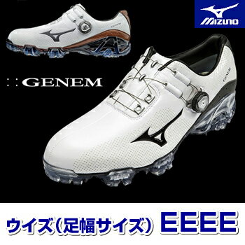 2017新製品MIZUNO(ミズノ)日本正規品GENEM007Boaジェネム007ボアソフトスパイクゴルフシューズ「51GQ1700(EEEE)」【あす楽対応】