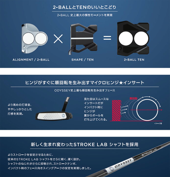 楽天市場】ODYSSEY オデッセイ 日本正規品 TEN テン シリーズパター 