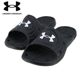 UNDER ARMOUR(アンダーアーマー) UAメンズ ロッカー IV スライド サンダル BLK/BLK/WHT 3023758 【マルチスポーツ シューズ】