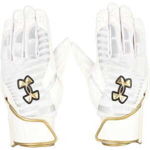 A_[A[}[ UACLEANUPPROBATTINGGLOVESUAN[Abv v obeBOO[u WHITE/SILVER/METALLICGOLD